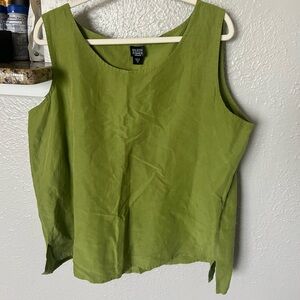 Eileen Fisher Women's Silk & Linen Blend Tank Size Large